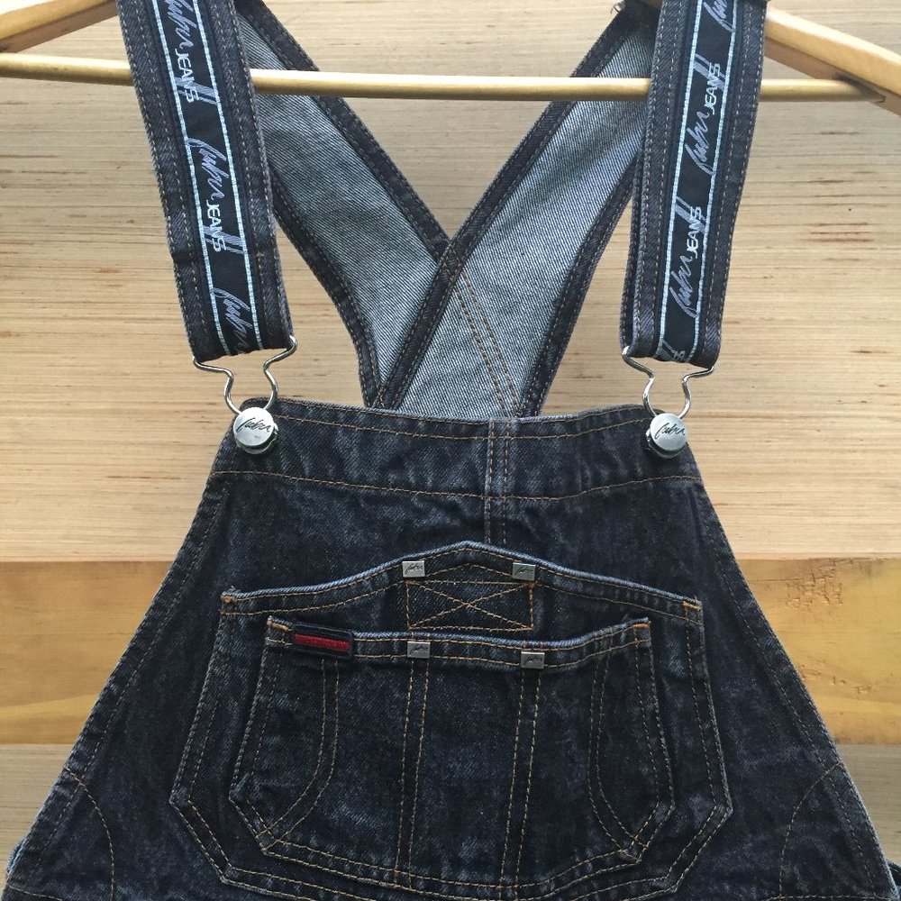 90s Vintage FUBU Men's Dark Wash Overalls